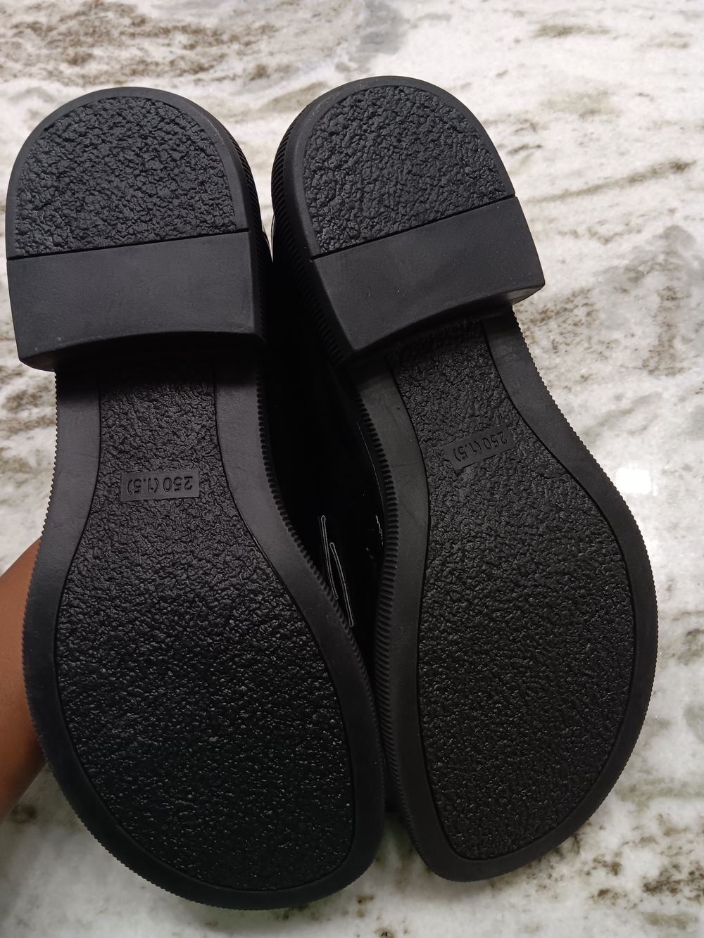 Ming Shun Black Patent Loafers with Satin Bow - Picture 3 of 3